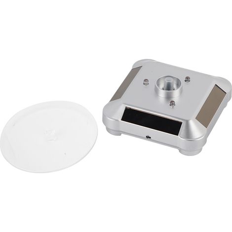 Espositore per gioielli elettrico girevole a LED alimentato a energia solare PhoneSilver con luce