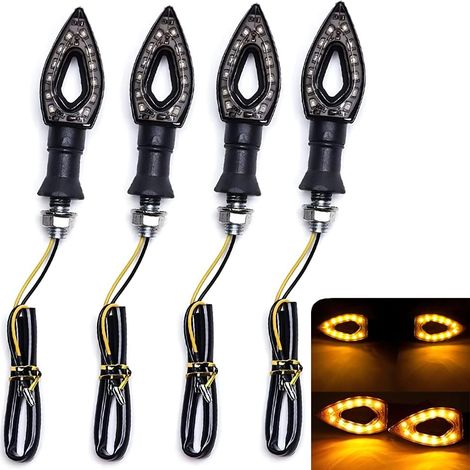 indicatori di direzione per moto, 12 LED, frecce, indicatori di direzione, 12 V, impermeabili, universali, per moto, scooter, quad, cruiser, fuoristrada