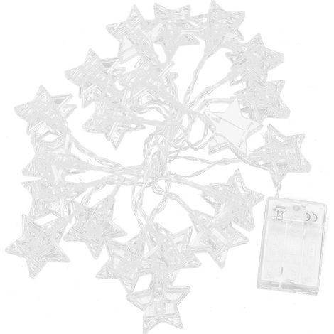 Guirlande lumineuse décorative à 20 LED en forme d'étoile avec pinces, idéale pour une chambre, une cérémonie de mariage ou une fête (verte) (1/5)