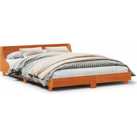 Maison Exclusive - Letto senza Materasso Marrone Cera 120x190 cm in Legno di Pino