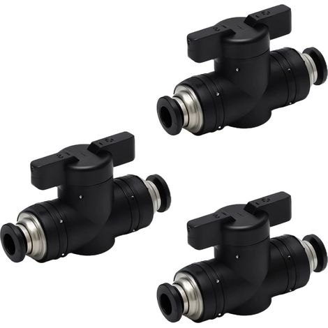 Set di 3 connettori pneumatici, regolatore di pressione dell'aria da 6 mm con attacco rapido, adatto per officina e auto, ideale per linee e tubi dell'aria. (1/5)