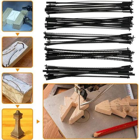 Lame De Scie A Chantourner - 133 Mm - Acier Au Carbone Sk5 - Pour Bois Plastique Et Metaux Tendres - 60 Pieces (1/5)