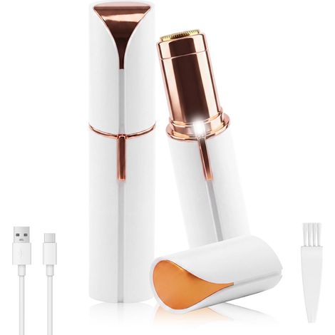 Epilateur Visage, Femme Stylo Rasoir Electrique USB Rechargeable  Epilateur Electrique, Rasoir Visage pour Duvet Joues Menton Bras Sourcils Lèvres, Doux et Indolore Design Compact (1/5)