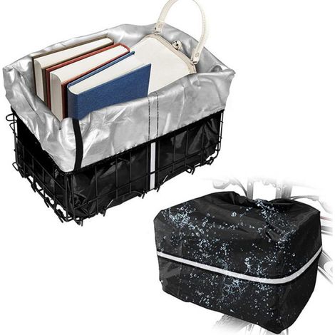 Housse de pluie pour panier de vélo Le noir (1/4)