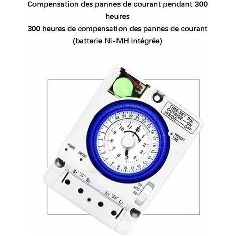 Industrielle mechanische Zeitschaltuhr, manuell/automatisch, 20 A, Wochenlichtsteuerung, Quarzmotor mit Batterie (1/3)