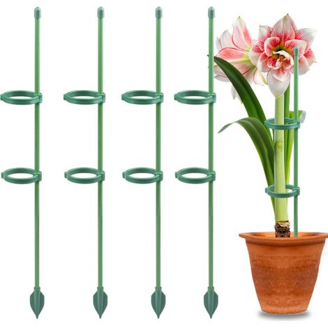 piquets pour plantes de Réglables Avec 20 clips et ancrages au sol tomates orchidées lys Lot de 10 30 cm (1/5)