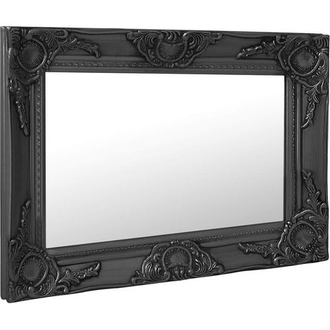 Maison Exclusive - Wandspiegel im Barock-Stil 60x40 cm Schwarz (1/5)