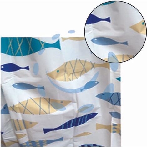TENDA DOCCIA PEVA  PESCI  - cm 120x200  FER-319614
