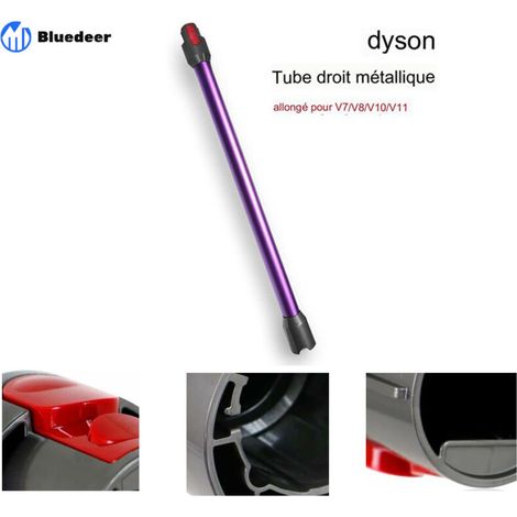 Dyson V7 V8 V10 V11 tige d'extension tube droit tige d'extension en métal accessoires pour aspirateur Tube d'extension sans fil pour aspirateur - violet. (1/4)