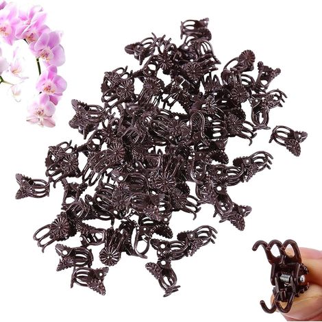 Generisch Lot de 100 pinces à orchidée pour orchidées et fleurs, clips de jardin pour vignes et grimpantes - Pour tomates, lierre, jardinage, intérieur et extérieur (1/5)