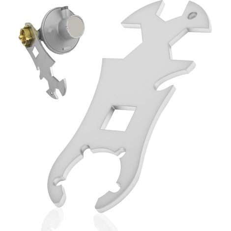 1 Clé multifonction, acier inoxydable, 3 tailles 13/17/19mm, décapsuleur intégré, pour camping, BBQ, extérieur