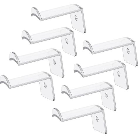 Set mit 8 Cowboyhut-Haken, einfach zu montieren, starke Klebewandbefestigung (transparent).