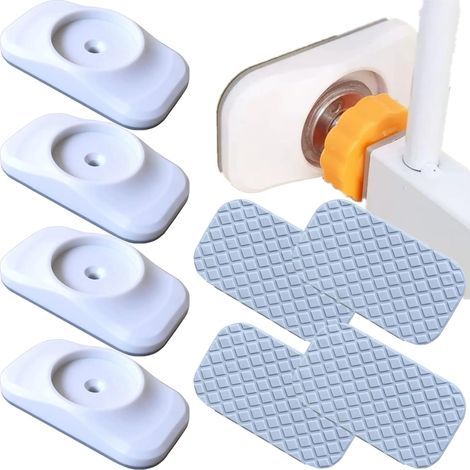 Wandschutz-Schutzgitter, 4 Stück Wandschoner, Wandschutz-Sicherheitspuffer für Treppen, Türen, Babyschutzgitter, kein Bohren erforderlich, Druck schützt die Wand