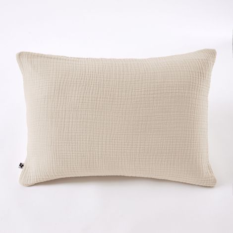 Taie d’oreiller BELLA 50x70 cm – Gaze de coton 220 g/m² – Pampa (1/4)