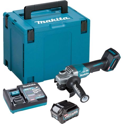 Makita GA013GD101 40V Max XGT Brushless 125mm Angle Grinder - 1x 2.5Ah Battery (BL4025), Charger & Makpac 4 Case (1/5)
