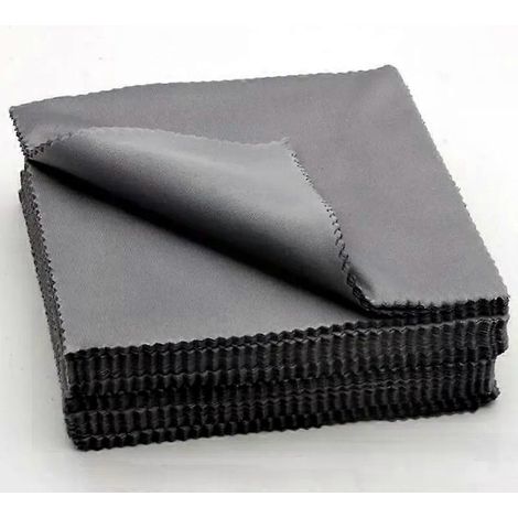 Schwarzes Mikrofaser-Brillenreinigungstuch 13 x 13 cm, Zubehör für Brillengläser (1/4)
