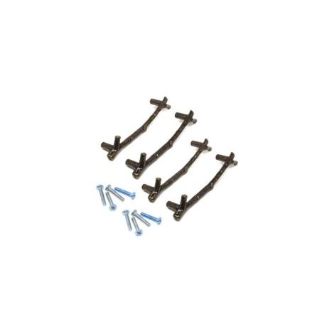 4 Pomelli per cassetti in lega di zinco, maniglie decorative per mobili (bronzo) - Crezuo (1/4)