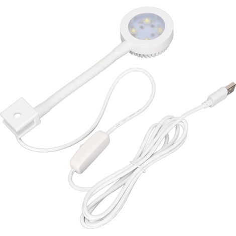 Lampe LED blanche à pince, haute luminosité, rotative à 360°, pour aquarium de moins de 1 cm d'épaisseur. (1/5)