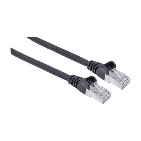 Intellinet 736855 RJ45 Câble réseau, câble patch CAT 6a S/FTP 10.00 m noir feuille de blindage, blin (1/3)