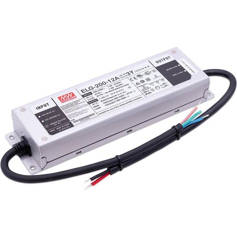 Mean Well ELG-200-12A-3Y LED Netzteil 192W 12V 16A IP65 Schaltnetzteil CV