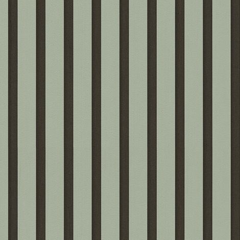 Papel pintado con rayas Profhome 786282 papel pintado vinílico estampado en caliente tejido non tejido ligeramente texturado de aspecto madera mate verde verde-pálido negro 5,33 m2