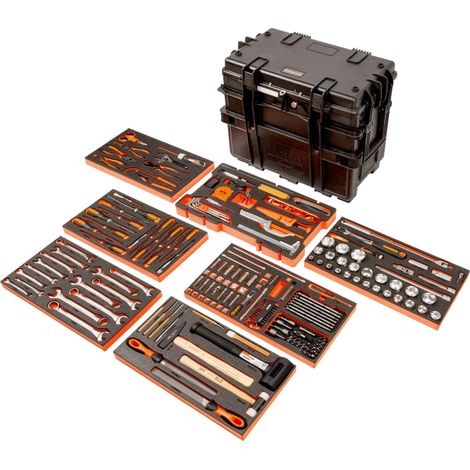 Bahco MOBILE MOBILE Rigid Tool Case on Wheels Kit, 200 Piece BAHMOBILE