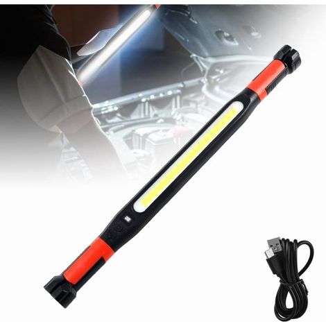 Tira de luz LED magnética recargable para trabajo, luz mecánica para debajo del capó para reparación de automóviles, garaje e iluminación doméstica. (1/4)