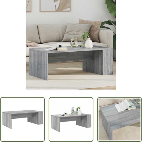 Table basse en bois d'ingénierie - Table basse Gris Sonoma 95 x 50 x 34 cm Bois d'ingénierie (1/5)