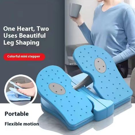 Sencillo ejercitador de piernas sentado, para personas mayores, mini ejercitador de pies plegable y portátil, función de masaje de pies, equipo de fitness para el hogar y la oficina. (1/3)