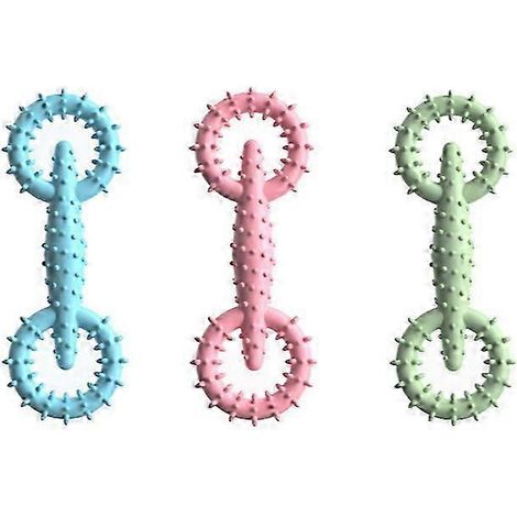 Lot de 3 jouets pour chiots de 2 à 8 mois : jouets à mâcher pour petits chiots, jouets de dentition pour nettoyer les dents, jolis jouets roses pour petits chiens, doux, résistants et interactifs. (1/3)