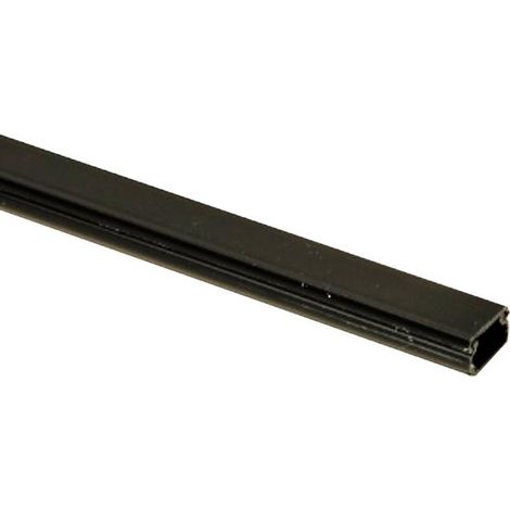 Goulotte de câbles - 200 cm - 5 pièces - Bande 15 x 10 mm - Gestion des câbles - Autocollante - Organisateur de câbles de bureau - Passe-câbles - Noir