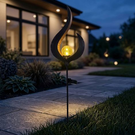 Design LED Luce solare Illuminazione esterna Decorazione Lampada a spina Design fiamma Globo 33465 (1/5)