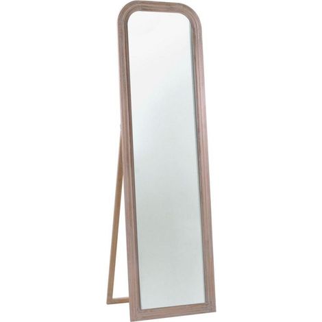 Specchio da terra legno crema anticato opaco ovale cm 50xh170x2 (1/2)
