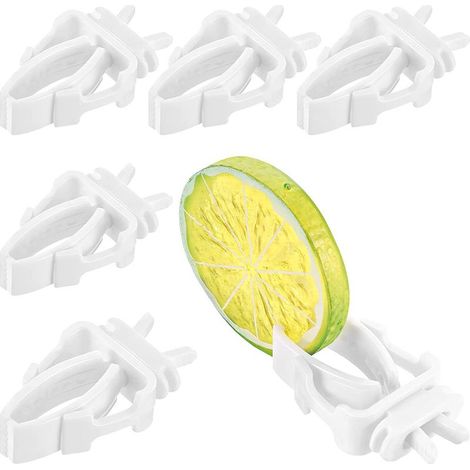 Sollbry Set mit 6 Vogelkäfigclips - Für Papageien, Gemüse, Obst - Weiß - Für Wellensittiche, Kakadus, Aras, Nymphensittiche, Unzertrennliche, Hamster (1/5)