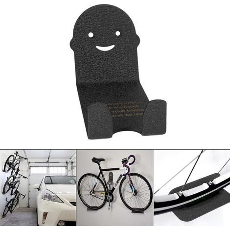 Support mural pour vélo en acier au carbone – Lot de 3 pièces – Charge 100 kg – Installation facile – Compatible VTT et vélos pliants (1/5)
