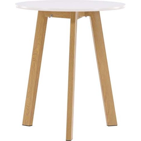Leonora table de salle à manger Ø65cm blanc. (1/5)