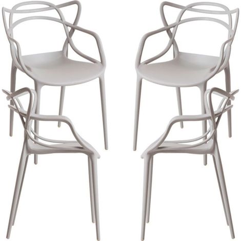 Packs Sillas Jardín - Pack 4 Sillas Korme - Gris (1/5)