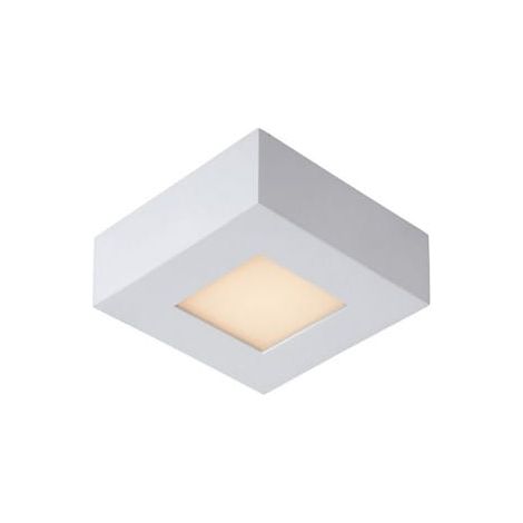 Plafonnier Lucide Brice LED 8W 3000K IP44 blanc carré (1/4)