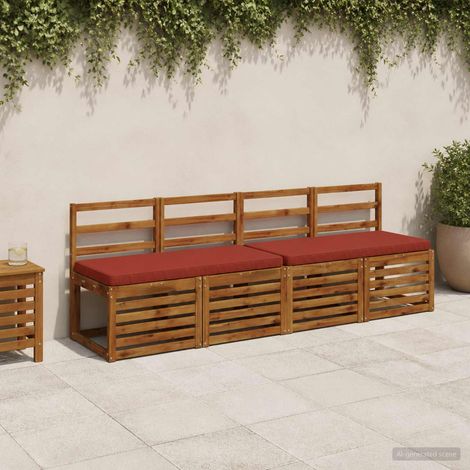 vidaXL 1-Piece Bench Cushion VUGHT 100% Polyester Red 100 x 50 x 5 cm (1/5)