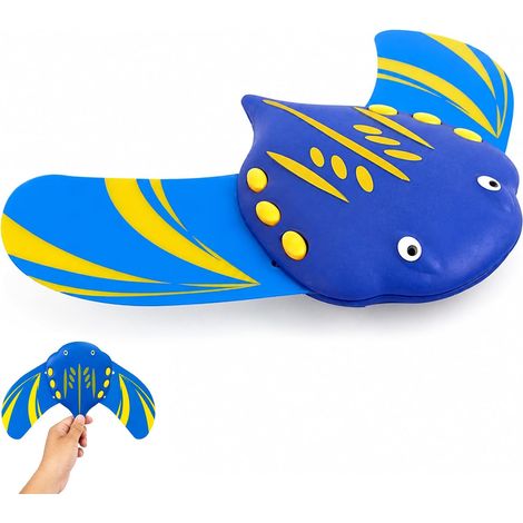 Kids Underwater Slide Diving Toy Swimming Pool 33×17cm Blue EVA PC Slide, Battery Free, Adjustable Fins for Swimming Pool Diving Games (1/5)