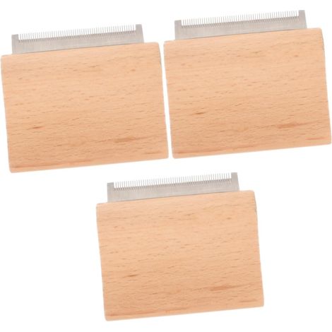 3 Pièces Brosse En Bois Pour Cheval Peigne En Crin De Cheval Grattoir De Toilettage Pour Outil De Démêlage Peigne De Toilettage Pour Chevaux Outils De Toilettage Brosse De (1/5)