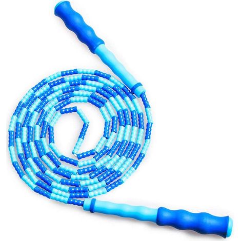 Corde à sauter à perles, corde à sauter ajustable pour adultes et enfants, corde de vitesse anti-nœuds pour entraînement de boxe, fitness et perte de poids (1/4)