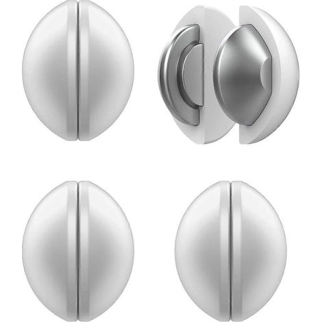 Lot de 4 poids pour rideau de douche, clips magnétiques en silicone haute résistance pour doublure de rideau de douche, nappes, rideaux, etc. (1/4)