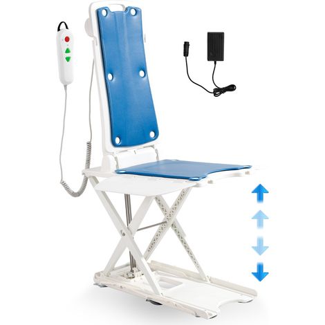 Elévateur de bain électrique, 77 à 507 mm, appareils pour soulever les vieux du sol, supporte jusqu'à 140,6 kg, inclinaison à 45 ° pour inclinaison confortable, pour personnes âgées, patients (1/5)