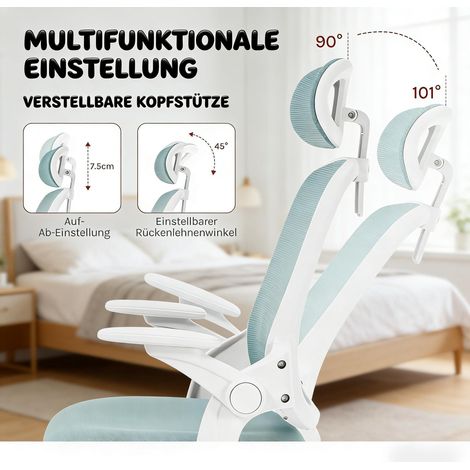 Chaise de bureau ergonomique à haut dossier, siège informatique pivotant, fauteuil de réunion pour espace professionnel (lot simple). (1/5)