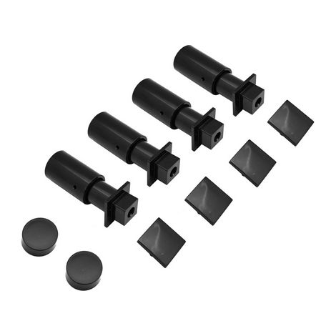 Kit installazione termoarredo design antracite tubi quadrati antracite
