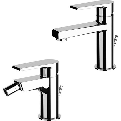 Set miscelatori lavabo e bidet cromato Mariani Artic scarico incluso (1/5)