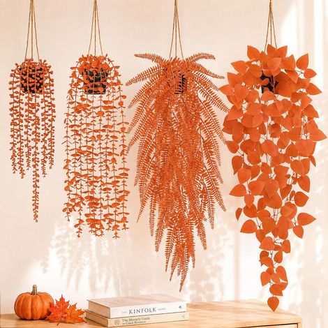 Lot de 4 fausses plantes d'automne à suspendre pour décoration (1/5)