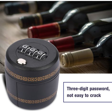 Verrou à code 3 chiffres pour bouteille de vin en alliage de zinc, protection anti-vol, sécurité cave à vin (1/5)