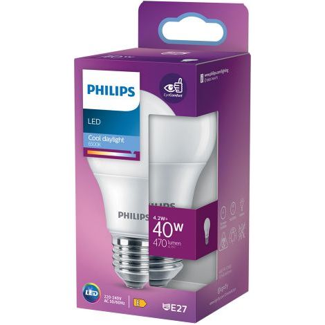 LAMPADA A LED 'GOCCIA' FRED. 6500K 4,2 W=40W E27 - 470 lm 4 PZ
